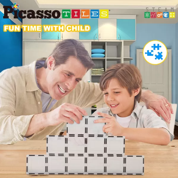 PicassoTiles 12 Pieces Clear Transparent Magnetic Building Tiles Blocks Expansion Construction Set Magnets STEM Learning Kit Educational Toys Preschool Toddler Children Boys and Girls Ages 3 YearsPicassoTiles 12 Pieces Clear Transparent Magnetic Building Tiles Blocks Expansion Construction Set Magnets STEM Learning Kit Educational Toys Preschool Toddler Children Boys and Girls Ages 3 Years