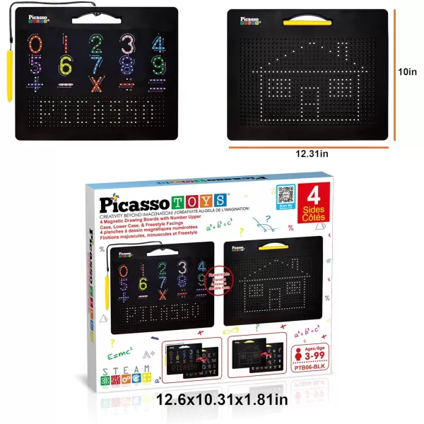 PicassoTiles 2PK 4in1 Magnetic Drawing Board 12x10 inch Large Magnet Tablet Pad with 4 Facings Lowercase amp Uppercase Alphabets Numbers amp Freestyle STEM Learning Writing Reading Playboard PTB06PicassoTiles 2PK 4in1 Magnetic Drawing Board 12x10 inch Large Magnet Tablet Pad with 4 Facings Lowercase amp Uppercase Alphabets Numbers amp Freestyle STEM Learning Writing Reading Playboard PTB06