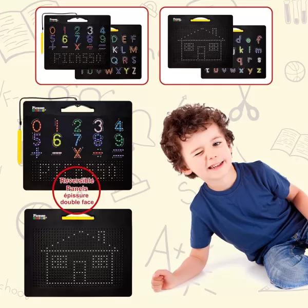 PicassoTiles 2PK 4in1 Magnetic Drawing Board 12x10 inch Large Magnet Tablet Pad with 4 Facings Lowercase amp Uppercase Alphabets Numbers amp Freestyle STEM Learning Writing Reading Playboard PTB06PicassoTiles 2PK 4in1 Magnetic Drawing Board 12x10 inch Large Magnet Tablet Pad with 4 Facings Lowercase amp Uppercase Alphabets Numbers amp Freestyle STEM Learning Writing Reading Playboard PTB06