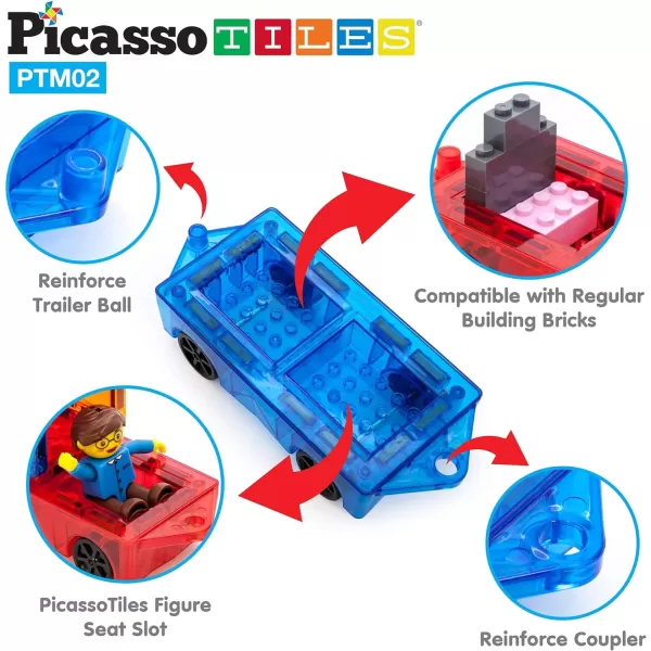 PicassoTiles 30pcs Magnetic Mini Diamond  2pcs Mini Car Truck  Family Figure Travel Size OnTheGo Magnet Construction Toy Mini Magnetic Tiles Expansion Car Truck Magnetic 4 Family Action FigurePicassoTiles 30pcs Magnetic Mini Diamond  2pcs Mini Car Truck  Family Figure Travel Size OnTheGo Magnet Construction Toy Mini Magnetic Tiles Expansion Car Truck Magnetic 4 Family Action Figure