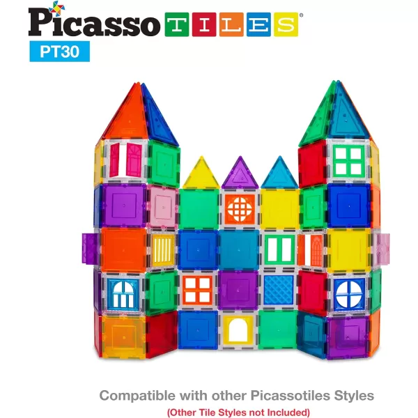 PicassoTiles 40pcs Magnetic Tile Clipin Window and Door Expansion Set Magnetic Block Addons Magnet Building Construction Toys STEM Education Learning Stacking Block Toddler Boys amp GirlsPT30
