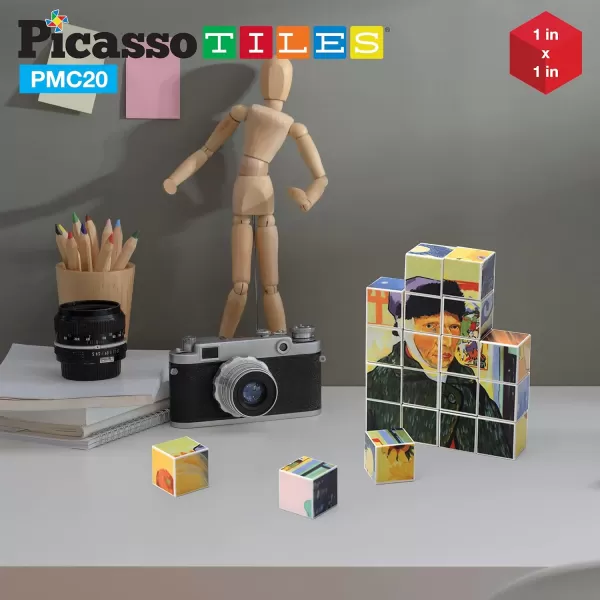 PicassoTiles 8 Styles Wooden Burr Cube  Popular Art Magnetic Puzzle Cubes Interlocking Sensory Toys Ball and Barrels Logic Skill Puzzle Brain Teaser Game Van Gogh Puzzle Mona Lisa Hand PuzzlePicassoTiles 8 Styles Wooden Burr Cube  Popular Art Magnetic Puzzle Cubes Interlocking Sensory Toys Ball and Barrels Logic Skill Puzzle Brain Teaser Game Van Gogh Puzzle Mona Lisa Hand Puzzle