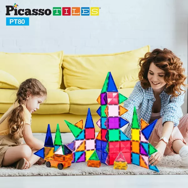 PicassoTiles 80PC Magnetic Diamond Tiles  12PC Mirror Building Blocks Expansion Bundle STEAM Learning amp Educational Sensory Playset for Preschool and Kindergarten Kids Ages 3 Great Gift IdeaPicassoTiles 80PC Magnetic Diamond Tiles  12PC Mirror Building Blocks Expansion Bundle STEAM Learning amp Educational Sensory Playset for Preschool and Kindergarten Kids Ages 3 Great Gift Idea