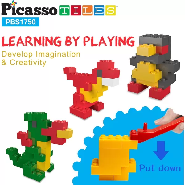 PicassoTiles Building Brick  250pcs Engineering Kit 1750pcs 6 Unique Shape 11 Color Vibrant STEM Mix amp Match Sensory Block STEM Learning Building Block Free IdeaBook Power Drill Clickable RatchetPicassoTiles Building Brick  250pcs Engineering Kit 1750pcs 6 Unique Shape 11 Color Vibrant STEM Mix amp Match Sensory Block STEM Learning Building Block Free IdeaBook Power Drill Clickable Ratchet
