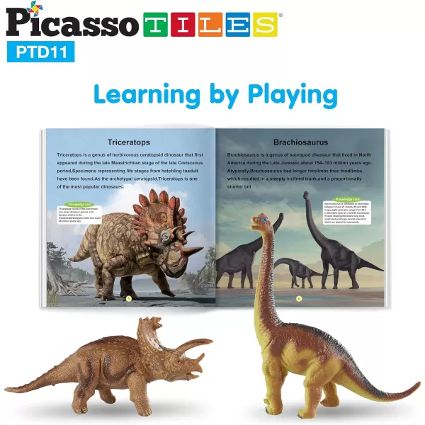 PicassoTiles Dinosaur Play Mat Toys 32pc Dino Playset STEM Activity Learning Kit STEAM Toy with Educational Book 21 Action Figures TRex Triceratops Velociraptor Trees Rocks for Kids 3 PTD11PicassoTiles Dinosaur Play Mat Toys 32pc Dino Playset STEM Activity Learning Kit STEAM Toy with Educational Book 21 Action Figures TRex Triceratops Velociraptor Trees Rocks for Kids 3 PTD11