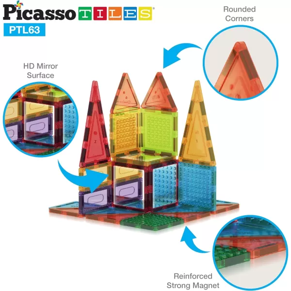 PicassoTiles Inflatable Bouncer House  Magnetic Building Block Jump Slide Dunk Playhouse wBasketball Rim 4 Sports Balls 2 Character Figures 9 Tile Styles STEM Learning Magnets Playset Age 3PicassoTiles Inflatable Bouncer House  Magnetic Building Block Jump Slide Dunk Playhouse wBasketball Rim 4 Sports Balls 2 Character Figures 9 Tile Styles STEM Learning Magnets Playset Age 3