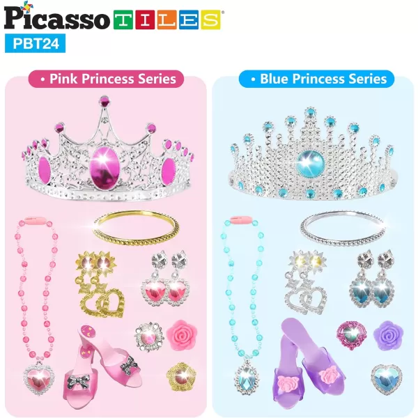 PicassoTiles Kids 24 Piece Fairytale Royal Princess Dress Up Pretend Play Tiara Jewelry Boutique Shoes amp Fashion Accessories Toy Collection for Girls Children Ages 5 STEM Creative Imagination ToysPicassoTiles Kids 24 Piece Fairytale Royal Princess Dress Up Pretend Play Tiara Jewelry Boutique Shoes amp Fashion Accessories Toy Collection for Girls Children Ages 5 STEM Creative Imagination Toys