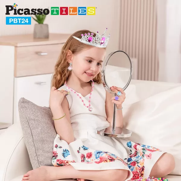 PicassoTiles Kids 24 Piece Fairytale Royal Princess Dress Up Pretend Play Tiara Jewelry Boutique Shoes amp Fashion Accessories Toy Collection for Girls Children Ages 5 STEM Creative Imagination ToysPicassoTiles Kids 24 Piece Fairytale Royal Princess Dress Up Pretend Play Tiara Jewelry Boutique Shoes amp Fashion Accessories Toy Collection for Girls Children Ages 5 STEM Creative Imagination Toys