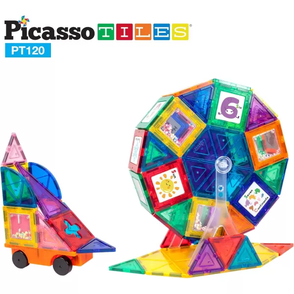 PicassoTiles Kids Activity Center Play Table amp Study Desk Set Sandbox Water Tight Container Storage Allin1 STEM Toy Kit Playset with 331pc Dual Size Building Bricks Construction Blocks Marble RunPT120