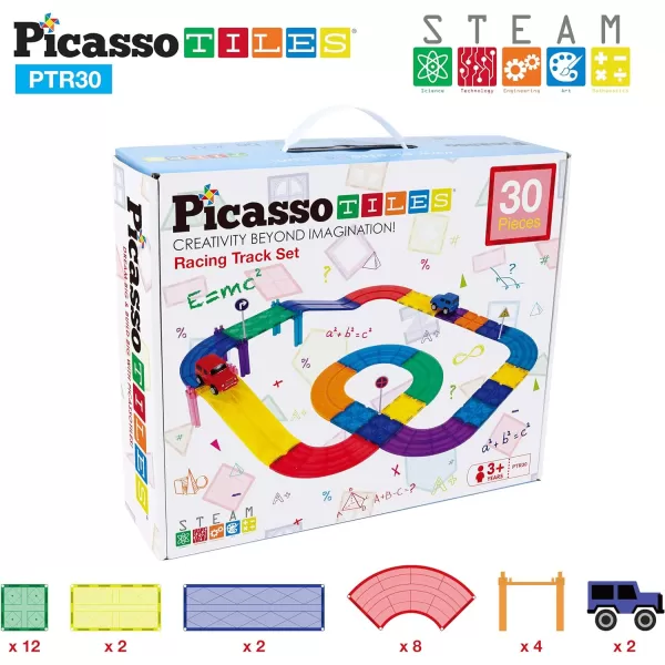 PicassoTiles STEM Learning Idea Book  30 pcs Race Car Track Over 150 Ideas 110 Pages of Unique Innovative Creations Magnet DIY Playset 2 Race Car Trucks Toys HandEye Coordination Fine Motor SkillPicassoTiles STEM Learning Idea Book  30 pcs Race Car Track Over 150 Ideas 110 Pages of Unique Innovative Creations Magnet DIY Playset 2 Race Car Trucks Toys HandEye Coordination Fine Motor Skill