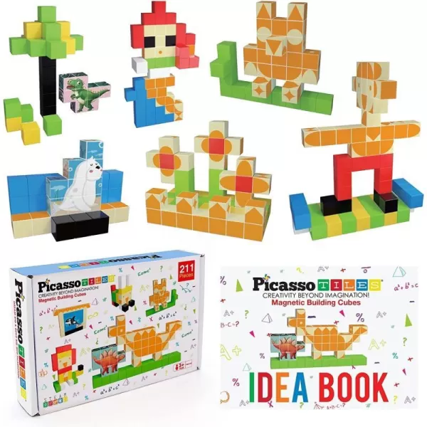 PicassoTiles 152 Piece Building Engineering Kit 103 Piece Magnetic Puzzle Cube STEM Learning Toys Block Set wIdea Book Design Guide Storage Carry Box Power Drill Ratchet Mix amp Match CubesPicassoTiles 152 Piece Building Engineering Kit 103 Piece Magnetic Puzzle Cube STEM Learning Toys Block Set wIdea Book Design Guide Storage Carry Box Power Drill Ratchet Mix amp Match Cubes