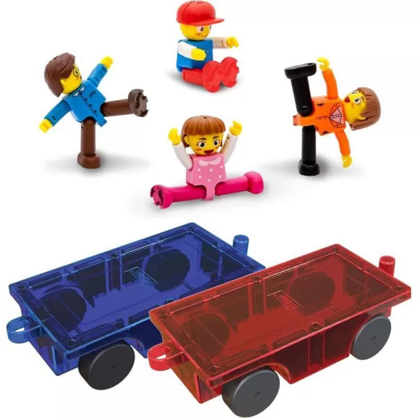 PicassoTiles 2PC Magnet Car Trucks  4 Family People Action Figures Expansion Bundle STEAM Educational Playset for Creative Fun and Learning Construction Play Pretend Play Toy for KidsPicassoTiles 2PC Magnet Car Trucks  4 Family People Action Figures Expansion Bundle STEAM Educational Playset for Creative Fun and Learning Construction Play Pretend Play Toy for Kids