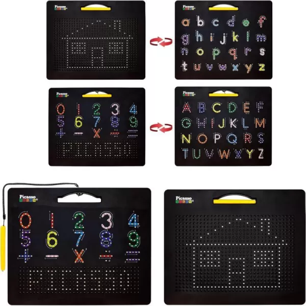 PicassoTiles 2PK 4in1 Magnetic Drawing Board 12x10 inch Large Magnet Tablet Pad with 4 Facings Lowercase amp Uppercase Alphabets Numbers amp Freestyle STEM Learning Writing Reading Playboard PTB06PicassoTiles 2PK 4in1 Magnetic Drawing Board 12x10 inch Large Magnet Tablet Pad with 4 Facings Lowercase amp Uppercase Alphabets Numbers amp Freestyle STEM Learning Writing Reading Playboard PTB06