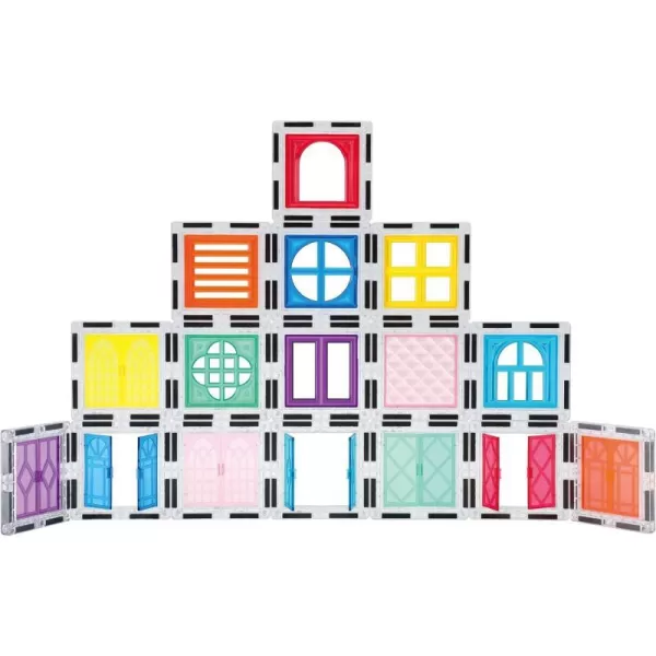 PicassoTiles 40pcs Magnetic Tile Clipin Window and Door Expansion Set Magnetic Block Addons Magnet Building Construction Toys STEM Education Learning Stacking Block Toddler Boys amp Girls40PC