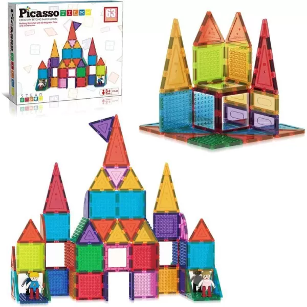 PicassoTiles Inflatable Bouncer House  Magnetic Building Block Jump Slide Dunk Playhouse wBasketball Rim 4 Sports Balls 2 Character Figures 9 Tile Styles STEM Learning Magnets Playset Age 3PicassoTiles Inflatable Bouncer House  Magnetic Building Block Jump Slide Dunk Playhouse wBasketball Rim 4 Sports Balls 2 Character Figures 9 Tile Styles STEM Learning Magnets Playset Age 3