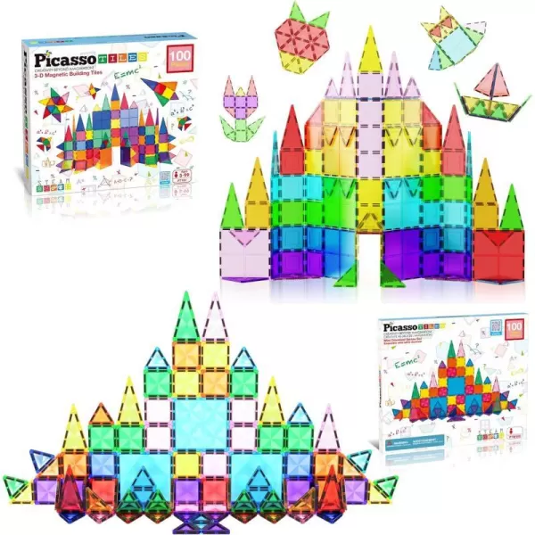 PicassoTiles Mega Building Bundle 100PC Magnet Tiles  100PC Mini Diamond Construction Blocks STEAM Learning amp Educational Sensory Playset for Preschool amp Kindergarten Kids A Classroom Must HavePicassoTiles Mega Building Bundle 100PC Magnet Tiles  100PC Mini Diamond Construction Blocks STEAM Learning amp Educational Sensory Playset for Preschool amp Kindergarten Kids A Classroom Must Have