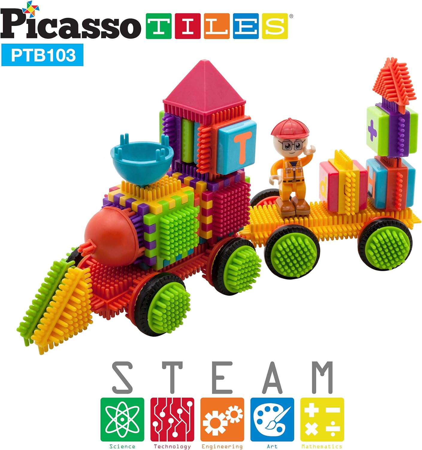 Picasso Toys PTB103 Alphabet amp Numerical Train 103pc Hedgehog Block Shape Blocks Building Tiles Set Construction Learning Toy Stacking Educational Block Creativity Beyond Imagination InspirationalPicasso Toys PTB103 Alphabet amp Numerical Train 103pc Hedgehog Block Shape Blocks Building Tiles Set Construction Learning Toy Stacking Educational Block Creativity Beyond Imagination Inspirational