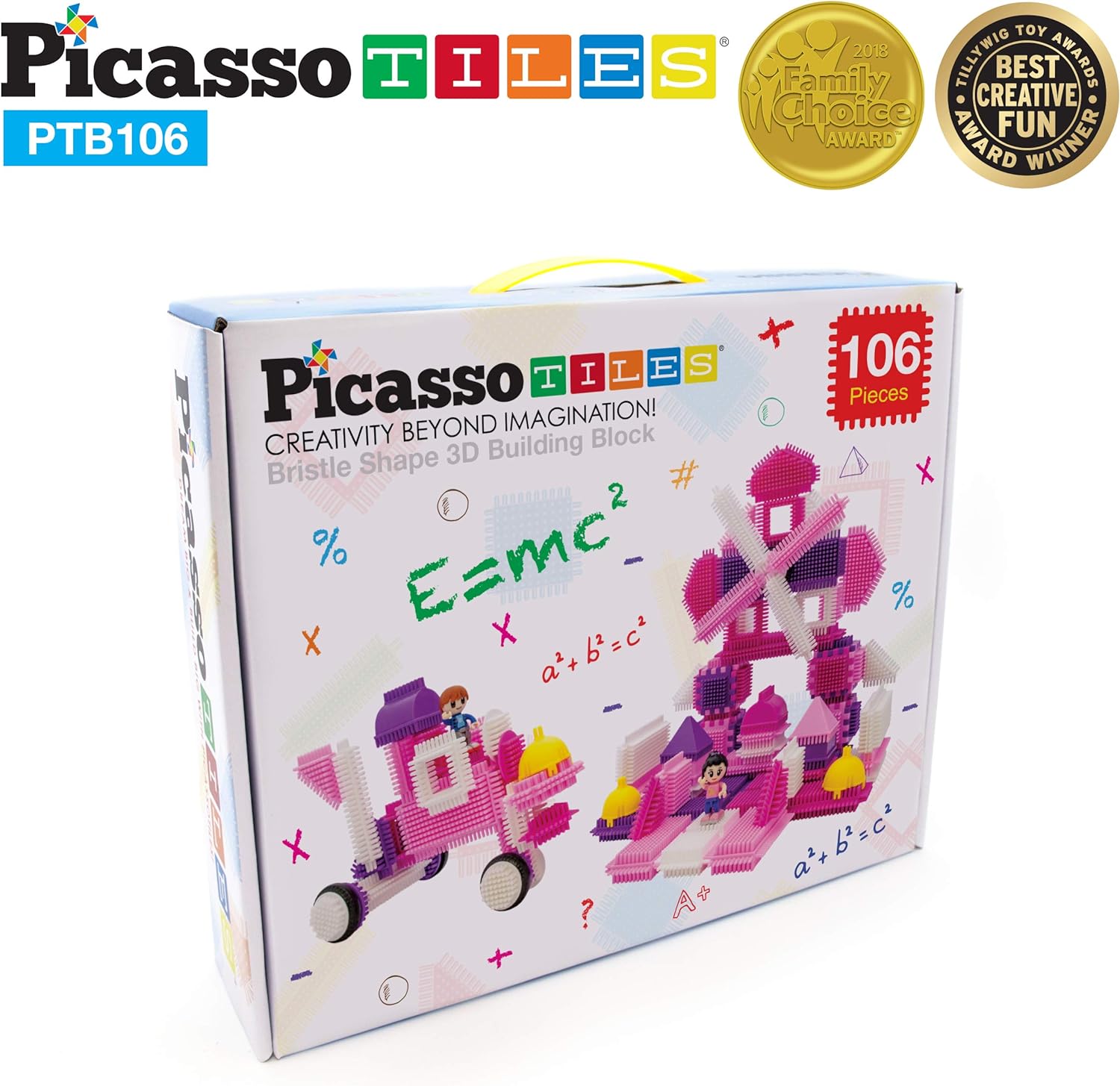 Picasso Toys PTB106 106pcs Hedgehog Block Building Blocks Tiles Pink Castle Theme Set wHuman Figures Learning Playset STEM Toy Set Educational Kit Child Brain Development Preschool Kindergarten ToyPicasso Toys PTB106 106pcs Hedgehog Block Building Blocks Tiles Pink Castle Theme Set wHuman Figures Learning Playset STEM Toy Set Educational Kit Child Brain Development Preschool Kindergarten Toy