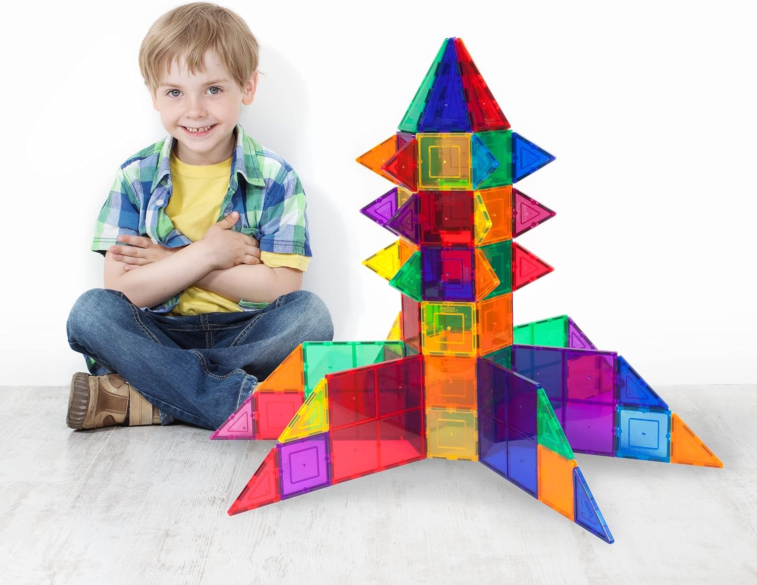 PicassoTiles 100pcs Magnet Tiles  Magnetic 4 Action Figures 3D Building Blocks Construction Playboards Family Toddler Toy Expansion Pack Educational Addon STEM Learning Kit Child DevelopmentPicassoTiles 100pcs Magnet Tiles  Magnetic 4 Action Figures 3D Building Blocks Construction Playboards Family Toddler Toy Expansion Pack Educational Addon STEM Learning Kit Child Development