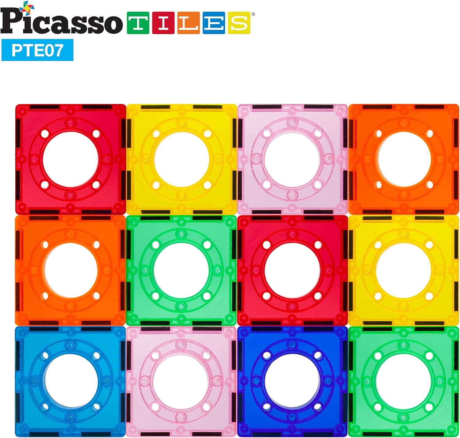 PicassoTiles 108pc 2in1 Marble Run Car Race Track Combo Magnetic Tiles PicassoToys Magnet Building Block Educational Construction Toy Playset STEM STEAM Learning Kit Child Brain Development PTG10812Pc Joint