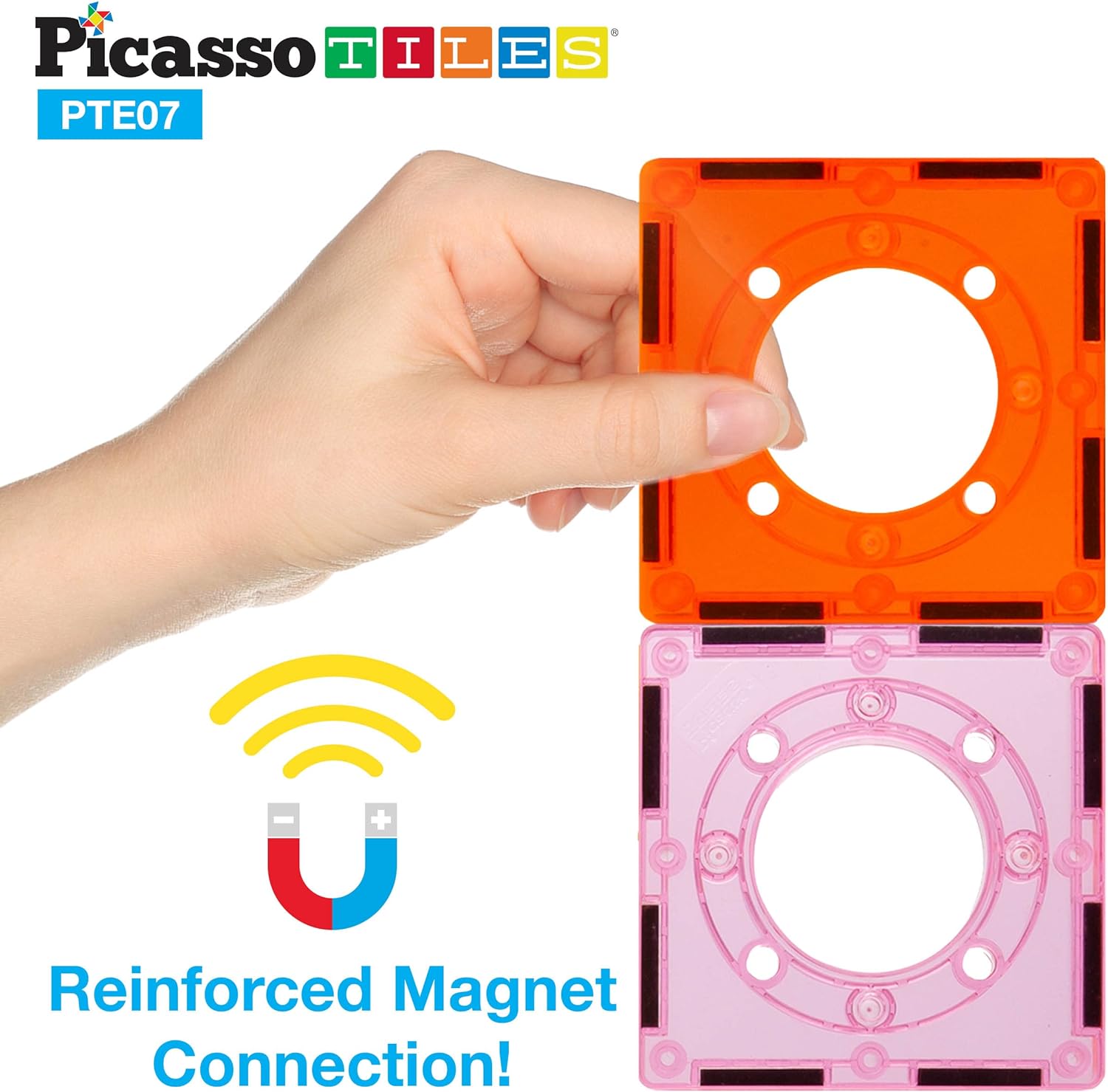 PicassoTiles 108pc 2in1 Marble Run Car Race Track Combo Magnetic Tiles PicassoToys Magnet Building Block Educational Construction Toy Playset STEM STEAM Learning Kit Child Brain Development PTG10812Pc Joint