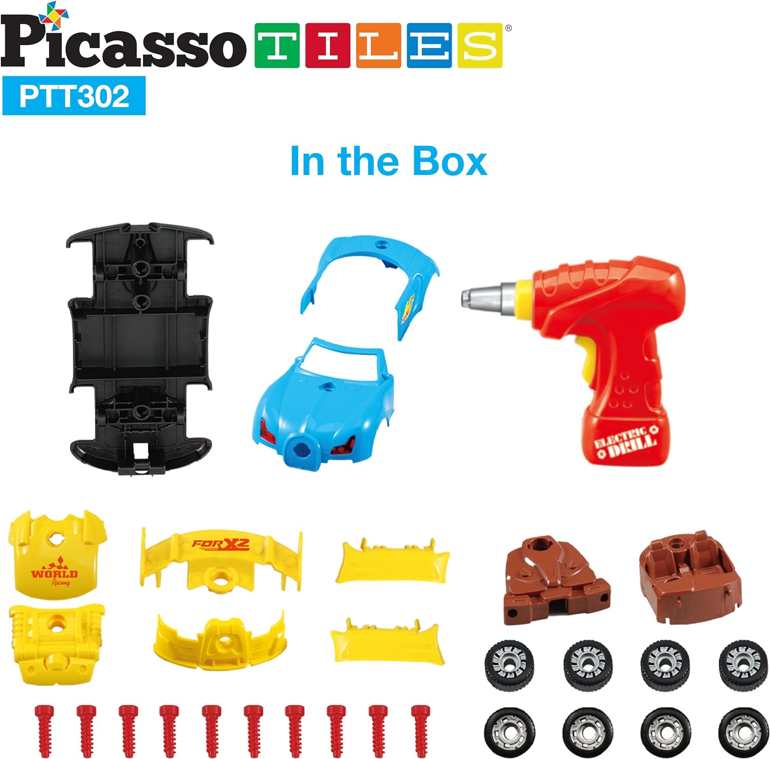 PicassoTiles 250 Piece Engineering Kit  LED TakeAPart Race Car Set Free IdeaBook 30pc Racing Car Power Drill Clickable Ratchet Engine Sound Mini Electric Power Tool Reversible Drill ScrewsPicassoTiles 250 Piece Engineering Kit  LED TakeAPart Race Car Set Free IdeaBook 30pc Racing Car Power Drill Clickable Ratchet Engine Sound Mini Electric Power Tool Reversible Drill Screws