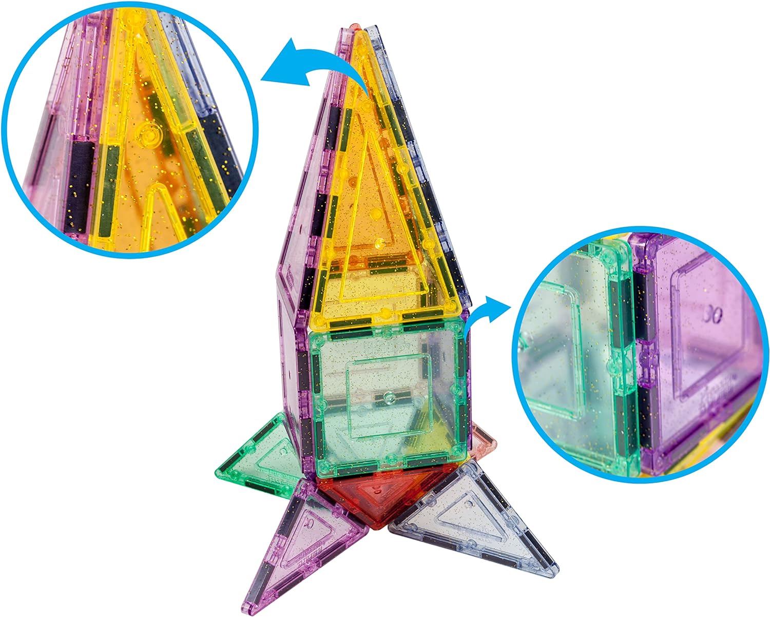 PicassoTiles 48 Piece Magnetic Blocks Magnet Tiles Magnets Building Blocks Construction Toy Set with Reflective Leaf Flakes Magnetic Building Tiles Toys STEM Learning Kit Stacking Block Playset PTJ48PicassoTiles 48 Piece Magnetic Blocks Magnet Tiles Magnets Building Blocks Construction Toy Set with Reflective Leaf Flakes Magnetic Building Tiles Toys STEM Learning Kit Stacking Block Playset PTJ48