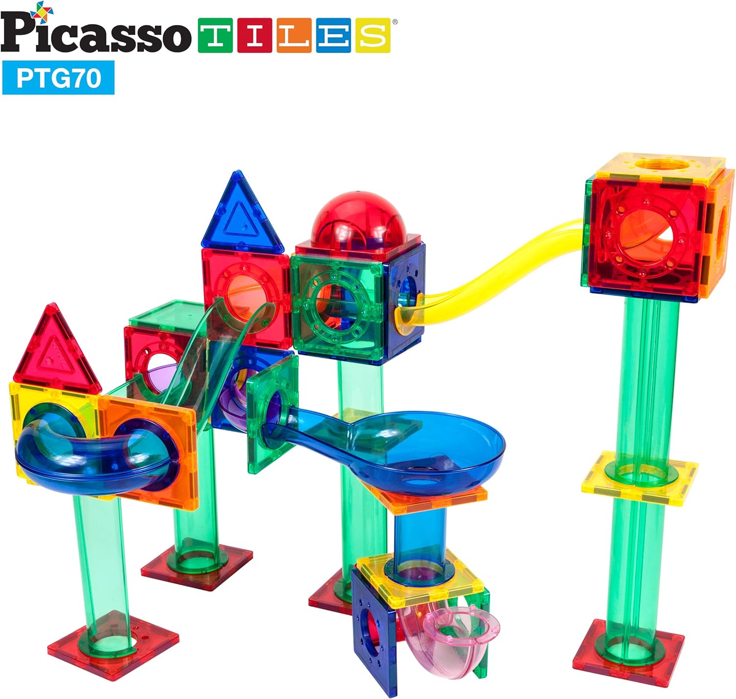 PicassoTiles 70 Pcs Marble Run  42 Pcs Magnet Block  4 Figures Magnetic Family Action Toys Toddler Expansion Pack Addon STEM Learning Kit Race Track Tiles Playboards Construction Engineering SetPicassoTiles 70 Pcs Marble Run  42 Pcs Magnet Block  4 Figures Magnetic Family Action Toys Toddler Expansion Pack Addon STEM Learning Kit Race Track Tiles Playboards Construction Engineering Set