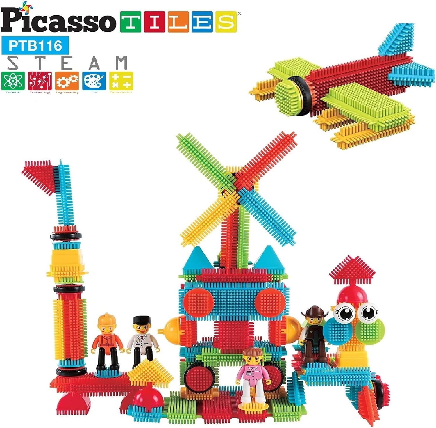 PicassoTiles Construction Building Blocks Toy 116pcs151pcs Truck Theme Bristle Lock with Idea Book 4 Action Figure Characters 4 Decorative Eyes STEM STEAM Learning Kit Playset Dish Washer SafePicassoTiles Construction Building Blocks Toy 116pcs151pcs Truck Theme Bristle Lock with Idea Book 4 Action Figure Characters 4 Decorative Eyes STEM STEAM Learning Kit Playset Dish Washer Safe