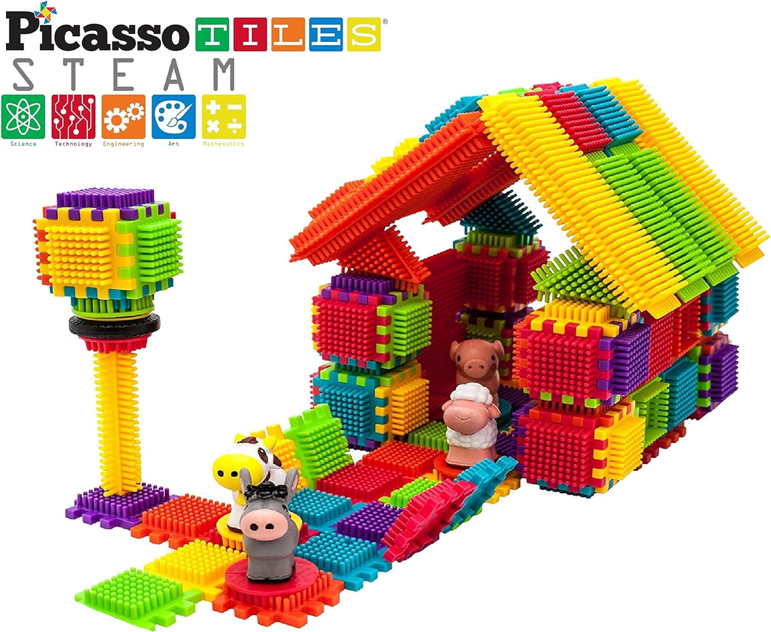 PicassoTiles Construction Building Blocks Toy 116pcs151pcs Truck Theme Bristle Lock with Idea Book 4 Action Figure Characters 4 Decorative Eyes STEM STEAM Learning Kit Playset Dish Washer SafePicassoTiles Construction Building Blocks Toy 116pcs151pcs Truck Theme Bristle Lock with Idea Book 4 Action Figure Characters 4 Decorative Eyes STEM STEAM Learning Kit Playset Dish Washer Safe