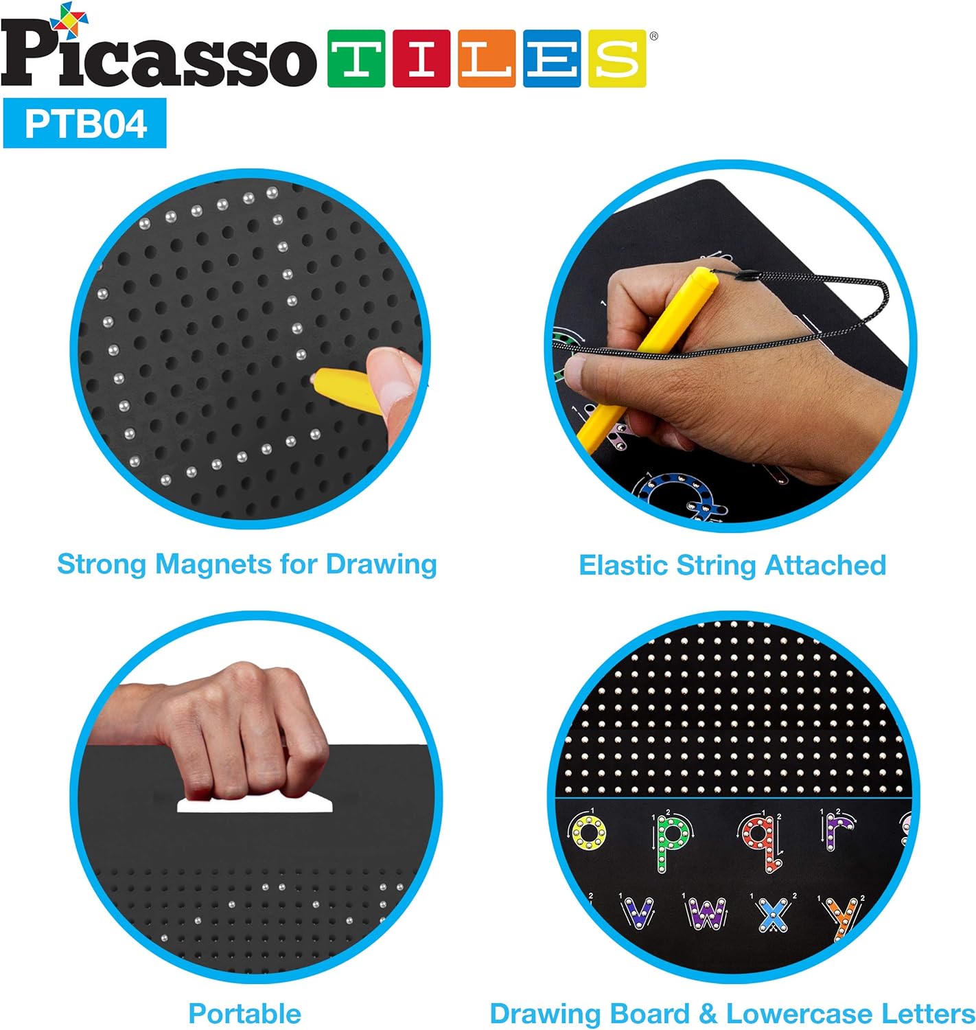 PicassoTiles DoubleSided Magnetic Drawing Board Alphabet  Number 2in1 ABC AZ Letter Lower Case Letter and Free Style Writing Reading Playboard 12x10 inch Large Magnet Tablet Pad Erasable PlaysetPicassoTiles DoubleSided Magnetic Drawing Board Alphabet  Number 2in1 ABC AZ Letter Lower Case Letter and Free Style Writing Reading Playboard 12x10 inch Large Magnet Tablet Pad Erasable Playset