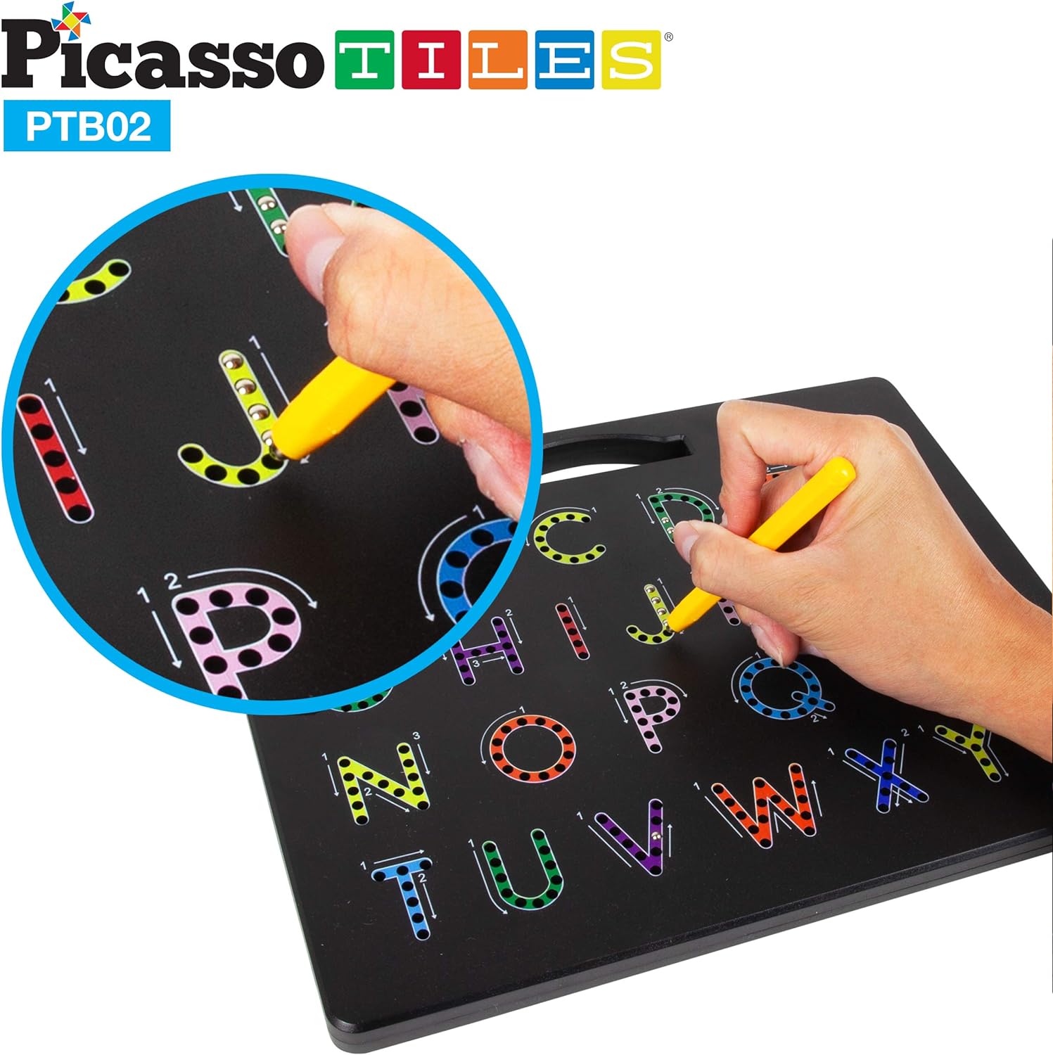 PicassoTiles Magnetic Board Alphabet  Number  Freestyle Writing 2in1 ABC AZ Upper Case Capital and Lowercase Letter Writing Reading Playboard 12x10 inch Large Magnet Tablet Pad Erasable ReusablePicassoTiles Magnetic Board Alphabet  Number  Freestyle Writing 2in1 ABC AZ Upper Case Capital and Lowercase Letter Writing Reading Playboard 12x10 inch Large Magnet Tablet Pad Erasable Reusable