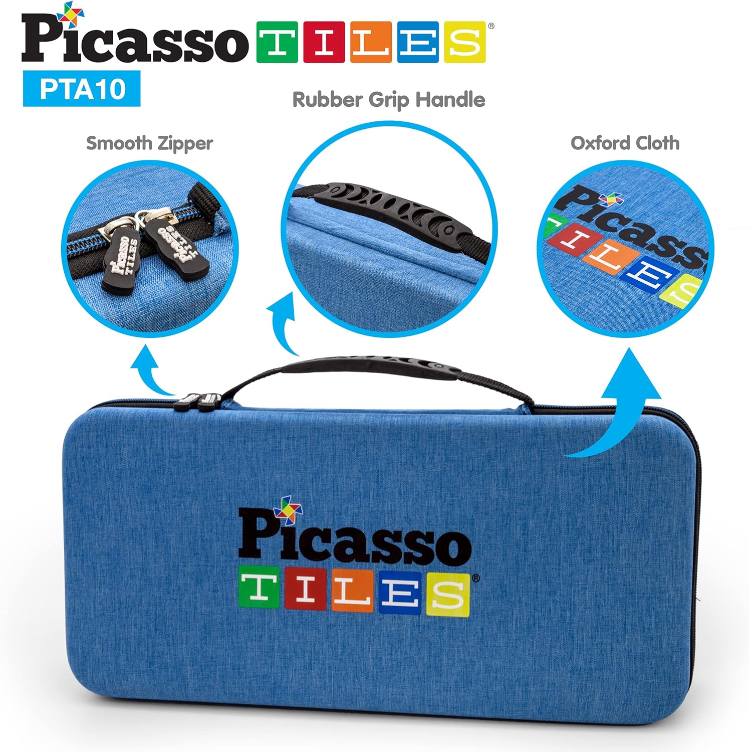 PicassoTiles PicassoToys Toy Carry Case Magnetic Tiles Construction Blocks Travel Bag EVA Storage Organizer Box Action Figure Character Accessory STEM STEAM Toys Portable Water Resistant Oxford ClothPicassoTiles PicassoToys Toy Carry Case Magnetic Tiles Construction Blocks Travel Bag EVA Storage Organizer Box Action Figure Character Accessory STEM STEAM Toys Portable Water Resistant Oxford Cloth