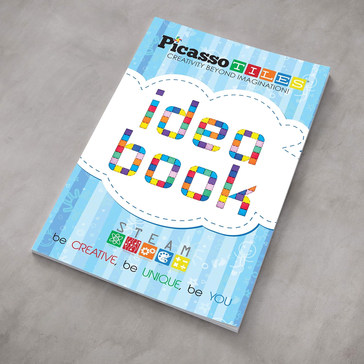 PicassoTiles STEM Learning Idea Book with Over 150 Ideas 110 Pages of Unique Innovative Creations for Magnet Tile Building Block Magnetic Toy Construction Sets Easy to Read Instructions Kids Age 3PicassoTiles STEM Learning Idea Book with Over 150 Ideas 110 Pages of Unique Innovative Creations for Magnet Tile Building Block Magnetic Toy Construction Sets Easy to Read Instructions Kids Age 3