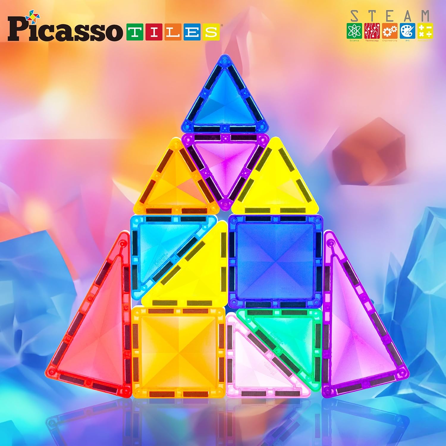 PicassoTiles Travel Size Series Magnet Building Blocks Toy Set mini Diamond Magnetic Construction Block Sensory Toys Preschool Toddler Boy Girls Age 3 STEM Educational Learning Kit Pretend Play PTM13PicassoTiles Travel Size Series Magnet Building Blocks Toy Set mini Diamond Magnetic Construction Block Sensory Toys Preschool Toddler Boy Girls Age 3 STEM Educational Learning Kit Pretend Play PTM13
