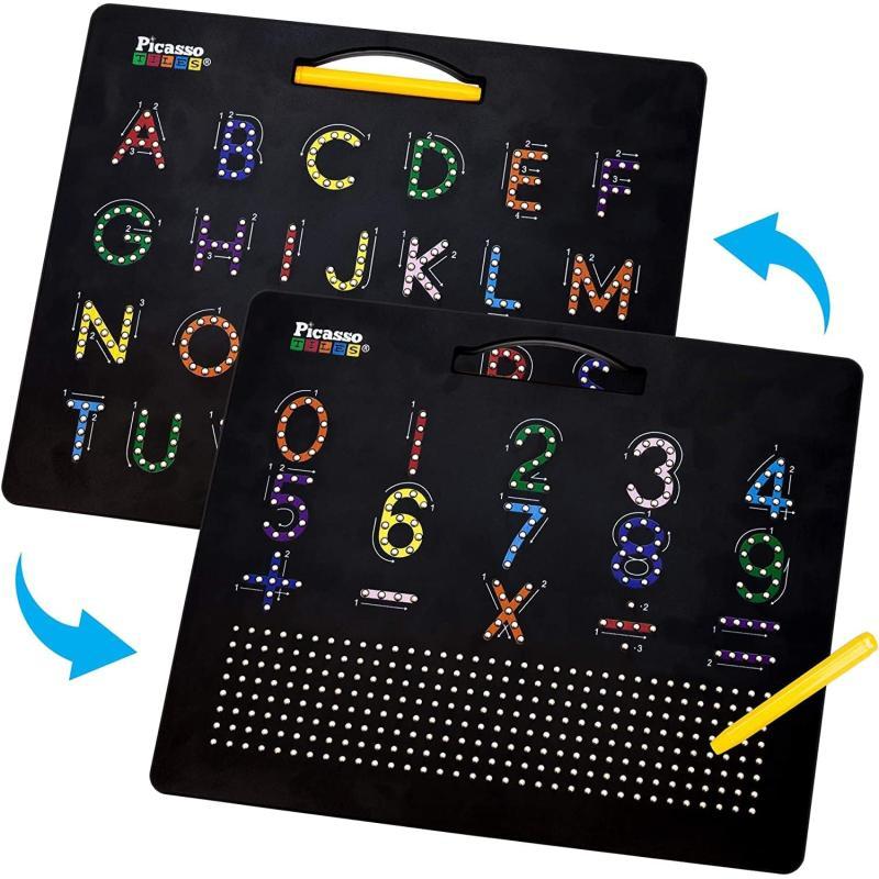 PicassoTiles DoubleSided Magnetic Drawing Board Alphabet  Number 2in1 ABC AZ Letter Lower Case Letter and Free Style Writing Reading Playboard 12x10 inch Large Magnet Tablet Pad Erasable PlaysetPicassoTiles DoubleSided Magnetic Drawing Board Alphabet  Number 2in1 ABC AZ Letter Lower Case Letter and Free Style Writing Reading Playboard 12x10 inch Large Magnet Tablet Pad Erasable Playset