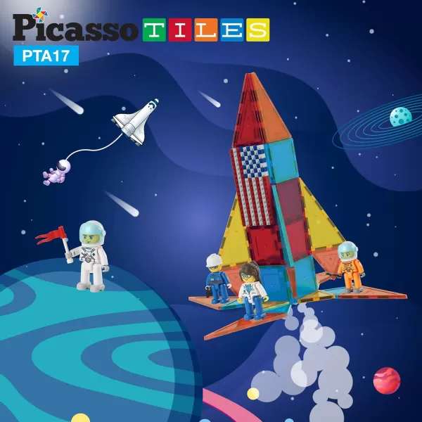 Picasso Toys Magnetic Character Action Figures 4 Piece Astronaut for Building Block Tile Toddler Toy Set Magnet Expansion Pack Age 3 and up Educational STEM Learning Pretend Playset Construction PTA17Picasso Toys Magnetic Character Action Figures 4 Piece Astronaut for Building Block Tile Toddler Toy Set Magnet Expansion Pack Age 3 and up Educational STEM Learning Pretend Playset Construction PTA17