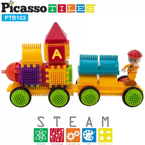 Picasso Toys PTB103 Alphabet amp Numerical Train 103pc Hedgehog Block Shape Blocks Building Tiles Set Construction Learning Toy Stacking Educational Block Creativity Beyond Imagination InspirationalPicasso Toys PTB103 Alphabet amp Numerical Train 103pc Hedgehog Block Shape Blocks Building Tiles Set Construction Learning Toy Stacking Educational Block Creativity Beyond Imagination Inspirational