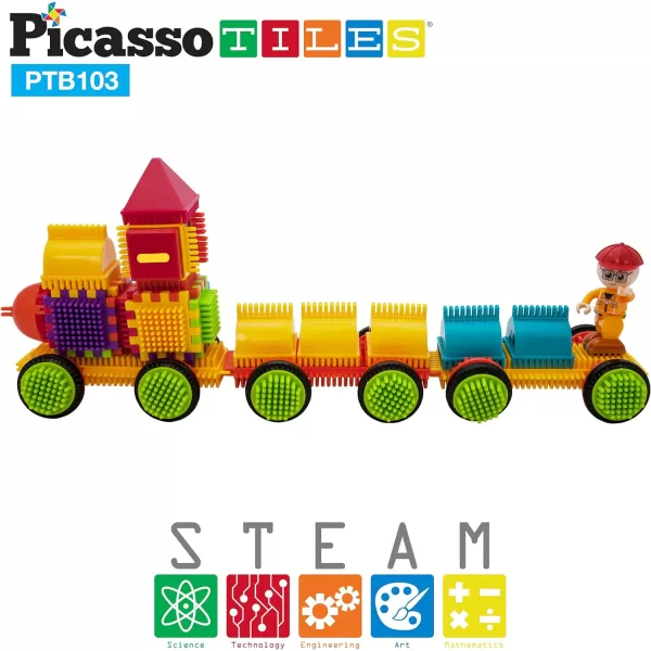 Picasso Toys PTB103 Alphabet amp Numerical Train 103pc Hedgehog Block Shape Blocks Building Tiles Set Construction Learning Toy Stacking Educational Block Creativity Beyond Imagination InspirationalPicasso Toys PTB103 Alphabet amp Numerical Train 103pc Hedgehog Block Shape Blocks Building Tiles Set Construction Learning Toy Stacking Educational Block Creativity Beyond Imagination Inspirational
