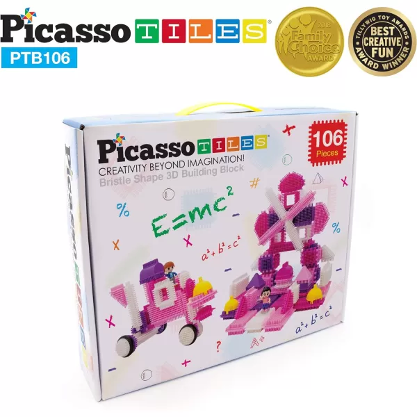 Picasso Toys PTB106 106pcs Hedgehog Block Building Blocks Tiles Pink Castle Theme Set wHuman Figures Learning Playset STEM Toy Set Educational Kit Child Brain Development Preschool Kindergarten ToyPicasso Toys PTB106 106pcs Hedgehog Block Building Blocks Tiles Pink Castle Theme Set wHuman Figures Learning Playset STEM Toy Set Educational Kit Child Brain Development Preschool Kindergarten Toy