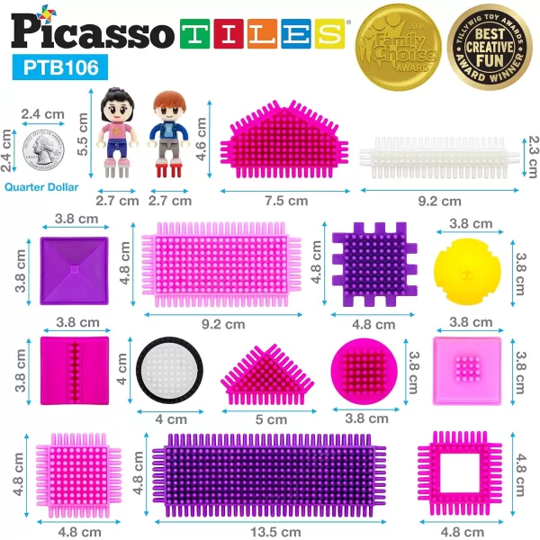 Picasso Toys PTB106 106pcs Hedgehog Block Building Blocks Tiles Pink Castle Theme Set wHuman Figures Learning Playset STEM Toy Set Educational Kit Child Brain Development Preschool Kindergarten ToyPicasso Toys PTB106 106pcs Hedgehog Block Building Blocks Tiles Pink Castle Theme Set wHuman Figures Learning Playset STEM Toy Set Educational Kit Child Brain Development Preschool Kindergarten Toy