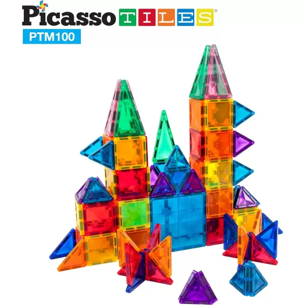 PicassoTiles 100 PC Magnetic Mini Tiles  Carry Case STEAM Educational Playset for Kids Includes Travel Storage Organizer  Fun Learning Construction Engineering and Sensory Development Gift IdeaPicassoTiles 100 PC Magnetic Mini Tiles  Carry Case STEAM Educational Playset for Kids Includes Travel Storage Organizer  Fun Learning Construction Engineering and Sensory Development Gift Idea