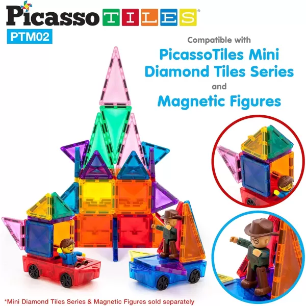 PicassoTiles 100PC Magnetic Mini Diamond Tiles  2 Cars  4PC Family Action Figures Bundle Travel Size OnTheGo Magnet Construction Expansion Playset STEAM Learning amp Educational Toy Gift IdeaPicassoTiles 100PC Magnetic Mini Diamond Tiles  2 Cars  4PC Family Action Figures Bundle Travel Size OnTheGo Magnet Construction Expansion Playset STEAM Learning amp Educational Toy Gift Idea