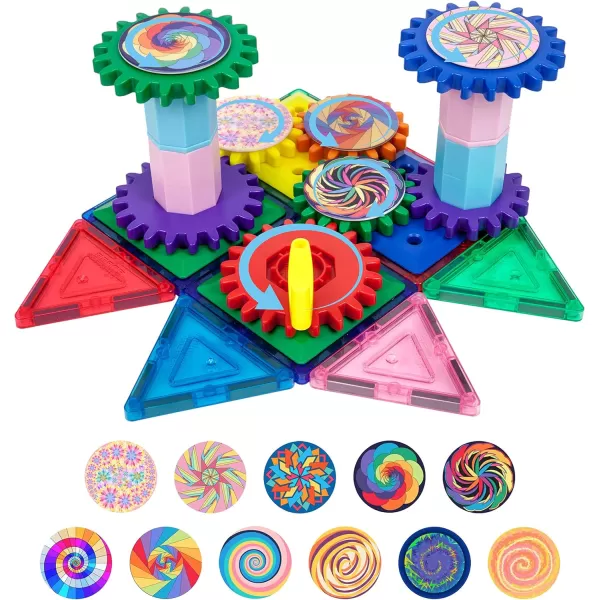 PicassoTiles 101 Master Builder Magnetic Building Block Toy Set Construction Magnet Tile Blocks Education Toys with 22 Optical Illusion Spinning Disk 27 Gear Wheels and Engineering Columns PTW101PicassoTiles 101 Master Builder Magnetic Building Block Toy Set Construction Magnet Tile Blocks Education Toys with 22 Optical Illusion Spinning Disk 27 Gear Wheels and Engineering Columns PTW101