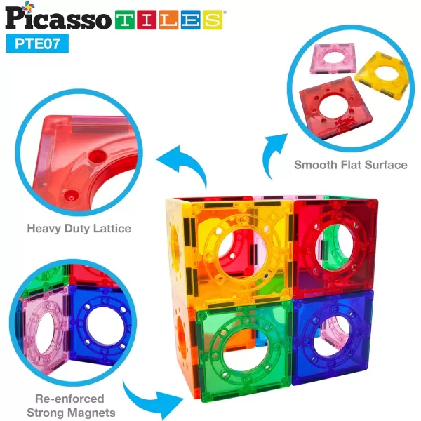 PicassoTiles 108pc 2in1 Marble Run Car Race Track Combo Magnetic Tiles PicassoToys Magnet Building Block Educational Construction Toy Playset STEM STEAM Learning Kit Child Brain Development PTG10812Pc Joint