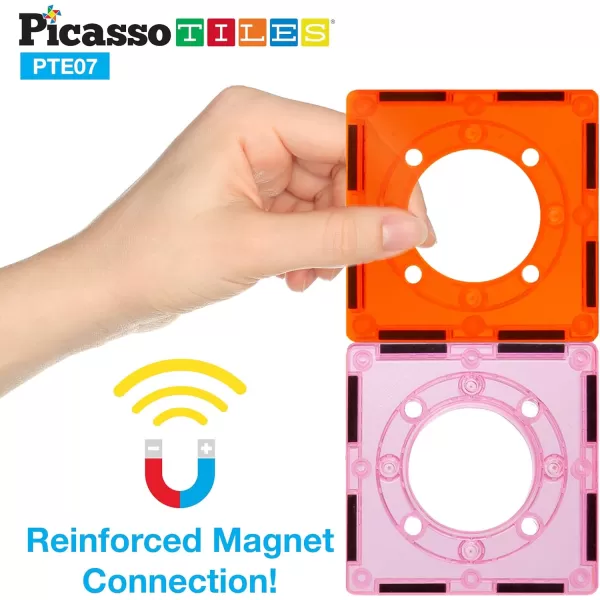 PicassoTiles 108pc 2in1 Marble Run Car Race Track Combo Magnetic Tiles PicassoToys Magnet Building Block Educational Construction Toy Playset STEM STEAM Learning Kit Child Brain Development PTG10812Pc Joint