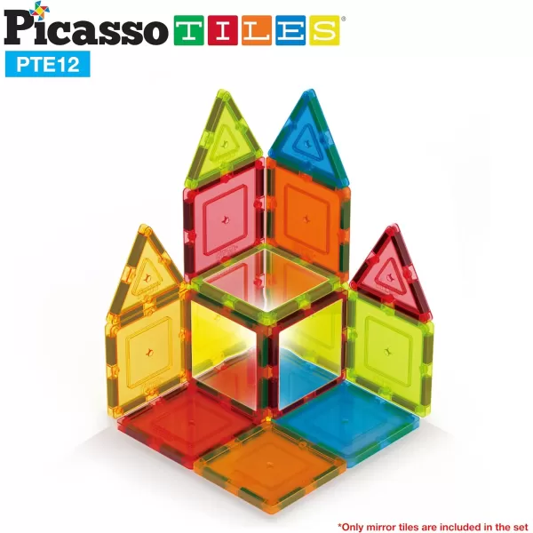 PicassoTiles 180PC Deluxe Magnetic Tiles  12PC Mirror Building Blocks Expansion Bundle STEAM Learning amp Educational Sensory Playset for Preschool and Kindergarten Kids Ages 3 Great Gift IdeaPicassoTiles 180PC Deluxe Magnetic Tiles  12PC Mirror Building Blocks Expansion Bundle STEAM Learning amp Educational Sensory Playset for Preschool and Kindergarten Kids Ages 3 Great Gift Idea
