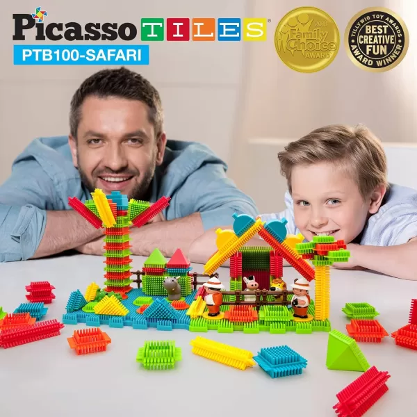 PicassoTiles Bristle Shape 3D Building Blocks Tiles 106pc120pc100pc Safari Theme Castle Theme Bristle Lock Set wHuman Figures Learning Playset STEM Toy Set Child Brain Development PreschoolPicassoTiles Bristle Shape 3D Building Blocks Tiles 106pc120pc100pc Safari Theme Castle Theme Bristle Lock Set wHuman Figures Learning Playset STEM Toy Set Child Brain Development Preschool