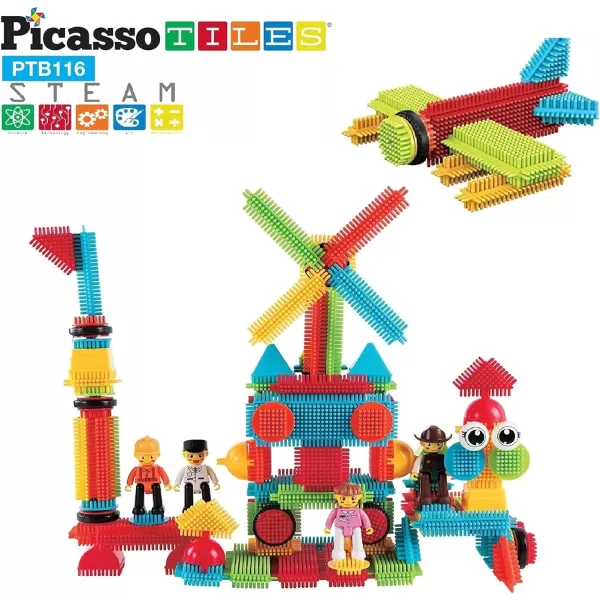 PicassoTiles Construction Building Blocks Toy 116pcs151pcs Truck Theme Bristle Lock with Idea Book 4 Action Figure Characters 4 Decorative Eyes STEM STEAM Learning Kit Playset Dish Washer SafePicassoTiles Construction Building Blocks Toy 116pcs151pcs Truck Theme Bristle Lock with Idea Book 4 Action Figure Characters 4 Decorative Eyes STEM STEAM Learning Kit Playset Dish Washer Safe