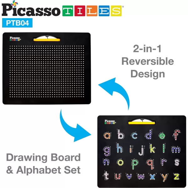 PicassoTiles DoubleSided Magnetic Drawing Board Alphabet  Number 2in1 ABC AZ Letter Lower Case Letter and Free Style Writing Reading Playboard 12x10 inch Large Magnet Tablet Pad Erasable PlaysetPicassoTiles DoubleSided Magnetic Drawing Board Alphabet  Number 2in1 ABC AZ Letter Lower Case Letter and Free Style Writing Reading Playboard 12x10 inch Large Magnet Tablet Pad Erasable Playset